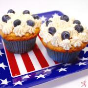 blueberry easy recipe cupcakes for fourth of july